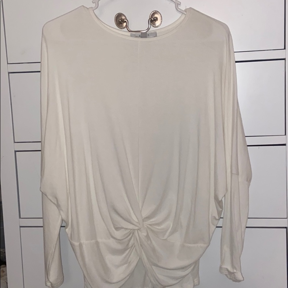 White long sleeve top